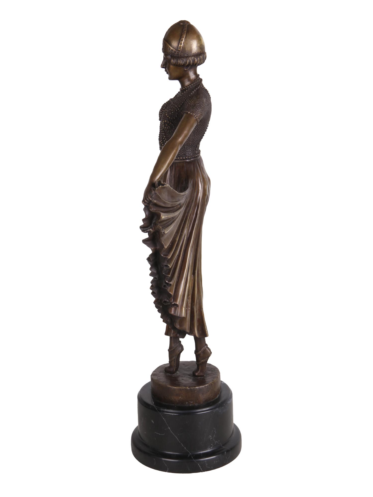 ART DECO BRONZE STATUE AFTER DEMETRE CHIPARUS PIC-3